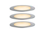 LED Einbauleuchte PAULMANN "Plug & Shine Floor Basisset IP67 2200K 3x2W 21VA Silber", silber (silberfarben), H:3cm L:0,5cm Ø:7cm, Leuchten, Bodeneinbauleuchte, Insektenfreundlich