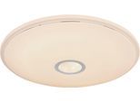 GLOBO LIGHTING Deckenleuchte "CONNOR", weiß, 1, Ø 50cm H: 6,5cm, 1 Stk., Leuchten, Deckenleuchte Weiß/Opal, Chromring, RGB, SmartLight, LED 30W, Deckenleuchte