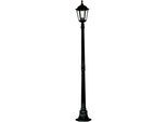 Außen-Stehlampe SEARCHLIGHT "Alex- Außenleuchte - Schwarzes Metall & Glas, IP44", schwarz (matt, schwarz), B:23cm H:183cm L:23cm, Leuchten