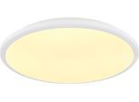 GLOBO LIGHTING Deckenleuchte "XANDER", weiß matt, Ø 35cm H: 5,5cm, 1 Stk., Leuchten, Deckenlampe Wohnzimmer-Leuchte Schlafzimmer-Leuchte Flur Küche, Deckenleuchte