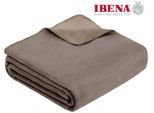 Wohndecke IBENA "Wohndecke Doubleface Dublin", braun (espresso, hellbraun), B:150cm L:200cm, Baumwolle, Polyacryl, Polyester, Wohndecken, Wohndecke, in trendigen Farben