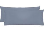 Kissenbezug BIBERNA "Michi Feinjersey mit Reißverschluss", blau (aquablau), B:40cm L:80cm, Feinjersey, Obermaterial: 100% Baumwolle, Kissenbezüge, Kissenbezug, verschiedene Größen, Feinjersey Kissenhülle aus 100% Baumwolle