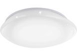 EGLO Deckenleuchte "Sileras Deckenlampe, Sternhimmel-Effekt, Stahl und Kunststoff, Lampe", weiß, 1, Ø 60cm H: 8,5cm, 1 Stk., Leuchten, Wand-/Deckenleuchte - H8,5 x Ø60 cm - weiß - 31W inkl., Deckenleuchte