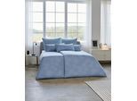 Bettwäsche ESTELLA "PIPPA", grau (taube), B/L: 135cm x 200cm, 1 Stk., 1 Stk., Mako-Interlock-Jersey, B/L: 80cm x 80cm, 2 Stk., Mako-Interlock-Jersey, Obermaterial: 100% Baumwolle, Bettwäsche, Bettwäsche, ABSOLUT BÜGELFREI