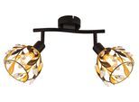 GLOBO LIGHTING Deckenstrahler "MIKA", gold (schwarz matt), H: 15,5cm, 1 Stk., Leuchten, Spot Deckenspot Flur Schlafzimmer Wohnzimmer, Deckenstrahler