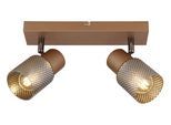 GLOBO LIGHTING Deckenstrahler "SATELLA", braun (kaffeefarben matt), H: 12,5cm, 1 Stk., Leuchten, Spot Deckenspot Flur Schlafzimmer Wohnzimmer, Deckenstrahler