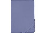 Spannbettlaken BIBERNA "Pepe", blau, L:200cm, Frottee, Obermaterial: 80% Baumwolle, 20% Polyester, Bettlaken, Spannbettlaken, weicher Frottee-Stretch