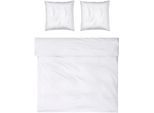 Bettwäsche MÖVE "Möve Noblesse Bettwäsche Set", grau (weiß, grau), B/L: 200cm x 200cm, Satin, B/L: 80cm x 80cm, 2 Stk., Satin, Obermaterial: 100% Baumwolle, Bettwäsche, Bettwäsche, mit eleganten Biesen