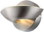 GLOBO LIGHTING Wandleuchte "SAMMY", silber (nickel matt), 1, H: 11cm, 1 Stk., Leuchten, Wandleuchte Nickel, Glas, Licht auf-/abwärts, LED 3+4W, Wandleuchte