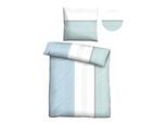Bettwäsche "0040760", blau (ciel), B/L: 135cm x 200cm, 1 Stk., 1 Stk., Renforcé, B/L: 80cm x 80cm, 2 Stk., Renforcé, Obermaterial: 100% Baumwolle, CASTELL - MARKENBETTWÄSCHE, Bettwäsche, Bettwäsche, hautsympathisch, 100% Baumwolle, Reißverschluss, ganzjährig nutzbar