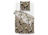 Bettwäsche ZO HOME "Mylie", beige (natural), B/L: 155cm x 220cm, 1 Stk., 1 Stk., Mako-Satin, B/L: 80cm x 80cm, 2 Stk., Mako-Satin, Obermaterial: 100% Baumwolle, Bettwäsche, Bettwäsche, Bettwäsche aus 100% Baumwolle, hochwertiges Mako-Satin