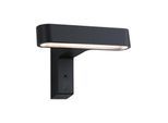 LED Außen-Wandleuchte PAULMANN "House Ito 227x159mm 6W 450lm 230V 65 Anthrazit Metall, Kunststoff", grau (anthrazit), B:22,7cm H:16,4cm T:15,9cm, Leuchten, Bewegungsmelder Horizontale Ausrichtung IP44 3000K