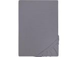 Spannbettlaken "Jersey in Gr. 90x200, 140x200 oder 180x200 cm", grau (silbergrau), L:200cm, Jersey, Obermaterial: 100% Baumwolle, CASTELL - MARKENBETTWÄSCHE, Bettlaken, Spannbettlaken, aus Baumwolle, für Matratzen bis 22 cm Höhe, Bettlaken, Spannbetttuch