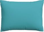 Kissenbezug SCHLAFGUT "Premium Kissenbezug Woven Satin (1 St)", blau (petrol mid), B:60cm L:80cm, Mako-Satin, Obermaterial: 100% Baumwolle, Kissenbezüge, Kissenbezug, Ton-in-Ton Reißverschluss, Fadendichte von 300tc, Uni, OEKO Tex