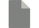 Wohndecke S.OLIVER "Haag", silber (silberfarben), B:150cm L:200cm, Baumwolle, Kunstfaser, Wohndecken, Wohndecke, in Doubleface Optik, Kuscheldecke
