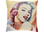 Dekokissen PAD "Legend", orange (marilyn, gemustert), B:45cm L:45cm, Obermaterial: 50% Baumwolle, 45% Polyester, 5% Polyacryl, Dekokissen_Sitzkissen_Kissenhüllen, made in europe