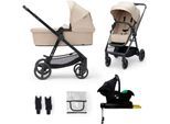 Kombi-Kinderwagen KINDERKRAFT "NEWLY 4IN1 MINK PRO", Kinder, beige, Stahl, Kinderwagen