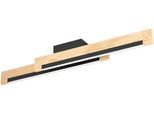 EGLO Deckenleuchte "Camacho LED Deckenlampe, Küchenlampe, Flurlampe, FSC zerifiziert", braun (schwarz), 2, H: 11,5cm, 1 Stk., Leuchten, Wand-/Deckenleuchte - L94 x B8 x H11,5 cm - schwarz, braun, Deckenleuchte