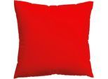Kissenbezug SCHLAFGUT "Premium Kissenbezug Woven Satin (1 St)", rot (rot deep), B:80cm L:80cm, Mako-Satin, Obermaterial: 100% Baumwolle, Kissenbezüge, Kissenbezug, Ton-in-Ton Reißverschluss, Fadendichte von 300tc, Uni, OEKO Tex