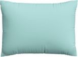 Kissenbezug SCHLAFGUT "Premium Kissenbezug Knitted Jersey (1 St)", blau (petrol light), B:70cm L:90cm, Jersey, Obermaterial: 95% Baumwolle, 5% Elasthan, Kissenbezüge, Kissenbezug, Ton-in-Ton Reißverschluss, Bio-Baumwolle mit Elasthan, Uni, OEKO Tex