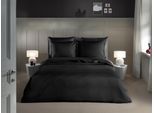 Bettwäsche HECKETT & LANE "Banda", schwarz (moonless schwarz), B/L: 155cm x 220cm, 1 Stk., 1 Stk., Mako-Satin, B/L: 80cm x 80cm, 2, Mako-Satin, Obermaterial: 100% Baumwolle, Bettwäsche, Bettwäsche, hochwertiges Mako-Satin, Streifen Satin, Bettwäsche ab 135x200 cm.