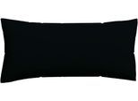 Kissenbezug SCHLAFGUT "Premium Kissenbezug Woven Satin (1 St)", schwarz (off, schwarz), B:60cm L:80cm, Mako-Satin, Obermaterial: 100% Baumwolle, Kissenbezüge, Kissenbezug, Ton-in-Ton Reißverschluss, Fadendichte von 300tc, Uni, OEKO Tex