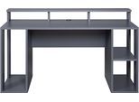 Gamingtisch INTER LINK "Match Point, Schreibtisch anthrazit, Tower Fach, Monitor Ablage", anthrazit, anthrazit, anthrazit, B:160cm H:91cm T:67cm, Tische, Für Gaming & Home Office, Kabelmanagement; BxTxH: 160 x 67 x 91 cm