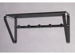 Garderobenleiste HAKU "Flurgarderobe, Garderobe, Garderobenhaken, Garderobenleiste", schwarz, B:45cm H:20cm T:18cm, Metall, Garderobenhalter, rechteckig - aus Metall Schwarz - B/T/H 45/18/20 cm