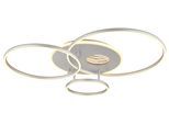GLOBO LIGHTING Deckenleuchte "INVERTINA", weiß (silberfarben matt), 1, H: 13cm, 1 Stk., Leuchten, Deckenleuchte, 3D-Acryl, dimmbar, LED 54W, Deckenleuchte