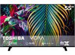 TOSHIBA LED-Fernseher "55QV1563DDW", Energieeffizienz: D (A-G), schwarz, 55 ″, Fernseher