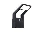LED Außen-Wandleuchte PAULMANN "Juntea IP44 140x217mm 3000K 11W 900lm 230V Anthrazit Aluminium", grau (anthrazit), B:14cm H:25cm T:21,7cm, Leuchten, Bewegungsmelder