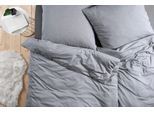 Bettwäsche ESTELLA "TAKOMA", grau, B/L: 135cm x 200cm, 1 Stk., 1 Stk., Mako-Interlock-Jersey, B/L: 80cm x 80cm, 2 Stk., Mako-Interlock-Jersey, Obermaterial: 100% Baumwolle, Bettwäsche, Bettwäsche, ABSOLUT BÜGELFREI