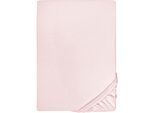 Spannbettlaken BIBERNA "Marc", rosa (rose), L:200cm, Jersey, Obermaterial: 100% Baumwolle, Bettlaken, Spannbettlaken, aus Baumwolle, für Matratzen bis 22 cm Höhe, Bettlaken, Spannbetttuch