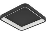 EGLO LED Deckenleuchte "LORETELLO-Z Deckenlampe - Stahl - LED - 20W - IP20", schwarz, 1, H: 7,5cm, 1 Stk., Leuchten, Wohzimmerlampe, Esszimmerlampe, Flur, Schlafzimmer, L35 x B35 x H7,5cm, LED Deckenleuchte