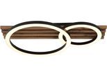 GLOBO LIGHTING Deckenleuchte "TISHA", braun (schwarz matt), H: 9,5cm, 1 Stk., Leuchten, Deckenlampe Wohnzimmer-Leuchte Schlafzimmer-Leuchte Flur Küche, Deckenleuchte