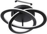 EGLO LED Deckenleuchte "ROLIMARE Deckenlampe - Alu - LED - 35W - IP20", schwarz, 1, H: 13cm, 1 Stk., Leuchten, Wohnzimmerlampe, Küchenlampe, Flurlampe, L42 x B40 x H13 cm, LED Deckenleuchte