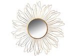 Wandspiegel LOCKER "Wandspiegel SUN - rund -", gold (goldfarben), B:80cm H:2cm T:80cm Ø:80cm, Metall, Spiegel, Wandspiegel