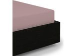 Spannbettlaken HECKETT & LANE "Elementi", rosa (rose, tan), B:90cm L:220cm, Mako-Satin, Obermaterial: 100% Baumwolle, Bettlaken, Spannbettlaken, Laken aus 100% Baumwolle, hochwertiges Mako-Satin, Betttuch ab 90x200