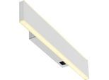 LED Wandleuchte "DELTA-B", weiß, 2, H: 4cm, 1 Stk., HELL HÖLLISCH GUTES LICHT, Leuchten, Tastdimmer, 3-Stufen dimmbar, IP54, LED Wandleuchte