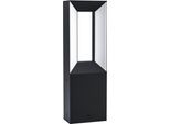 Sockelleuchte EGLO "Riforano Außen-Stehlampe, Aluminium-Guss und Kunststoff, IP44, Lampe", schwarz, B:6cm H:34cm L:11cm, Leuchten, Stehleuchte - L11 x B6 x H34 cm - schwarz - 2X5W inkl.