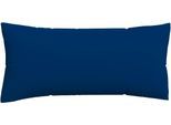 Kissenbezug SCHLAFGUT "Premium Kissenbezug Knitted Jersey (1 St)", blau (blau deep), B:40cm L:80cm, Jersey, Obermaterial: 95% Baumwolle, 5% Elasthan, Kissenbezüge, Kissenbezug, Ton-in-Ton Reißverschluss, Bio-Baumwolle mit Elasthan, Uni, OEKO Tex