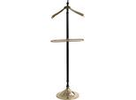 Herrendiener HAKU "Anzugständer, Dressboy, Kleiderboy, Kleiderbutler, Stiller Diener", schwarz, B:45cm H:130cm T:32cm, Metall, Herrendiener, freiform - aus Metall gold, schwarz -B/T/H 45/32/130 cm