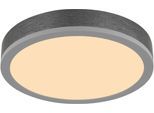 GLOBO LIGHTING Deckenleuchte "DORO", silberfarben, Ø 30cm H: 8,5cm, 1 Stk., Leuchten, Deckenlampe Wohnzimmer-Leuchte Schlafzimmer-Leuchte Flur Küche, Deckenleuchte