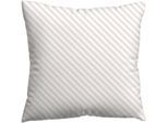 Kissenbezug SCHLAFGUT "Premium Kissenbezug Woven Fade Satin (1 St)", weiß (full weiß, sand light), B:40cm L:40cm, Mako-Satin, Obermaterial: 100% Baumwolle, Kissenbezüge, Kissenbezug, Ton-in-Ton Reißverschluss, Fadendichte von 300tc, Streifen, OEKO Tex