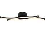 GLOBO LIGHTING Deckenleuchte "BOYD", schwarz (schwarz matt), H: 5,6cm, 1 Stk., Leuchten, Deckenlampe Wohnzimmer-Leuchte Schlafzimmer-Leuchte Flur Küche, Deckenleuchte