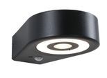 LED Außen-Wandleuchte PAULMANN "Silma IP44 65x186mm 3000K 5,5 / 1x0,7W 600lm 230V Aluminium", grau (anthrazit), B:6,5cm H:5,5cm T:18,6cm, Leuchten, Bewegungsmelder