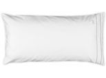 Kissenbezug MÖVE "Möve Noblesse", weiß (weiß, moonlight), B:80cm L:40cm, Satin, Obermaterial: 100% Baumwolle, Kissenbezüge, Kissenbezug, mit eleganten Biesen