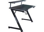 Gamingtisch PHOENIX, schwarz, B:120cm H:89,5cm T:60cm, Tische, inkl RGB LED Beleuchtung