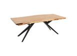 Landscape Couchtisch, Schwarz, Akazie, Holz, Metall, Akazie, vollmassiv, Holz, rechteckig, Sternfuß, 70x45x110 cm, einfacher Aufbau, Wohnzimmer, Wohnzimmertische, Couchtische, Couchtische Metall