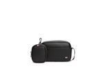 Kameratasche TOMMY HILFIGER "TH FOUNDATION CAMERA BAG", Gr. B/H/T: 20cm x 13cm x 6cm, schwarz, Lederimitat, Taschen Kameratasche, Unisex Minibag mit typischer Logoflagge